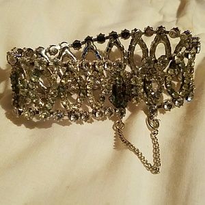 Rhinestone bracelet/ made by Wiess